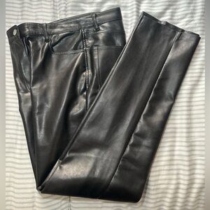 Aritzia Black Leather Pants